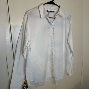 Zara Men's Crisp White Button Down Shirt